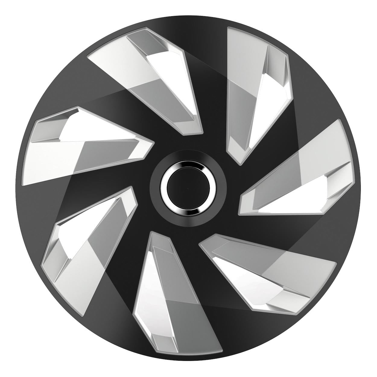 Enjoliveur de roue Vector noir et argent 14 pouces