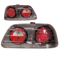 Feux arrière noir/carbone pour Civic 4D 1999