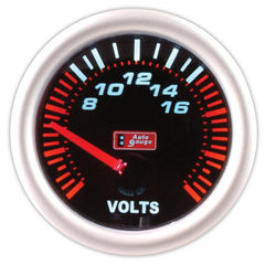 Voltmètre noir 2 pouces Auto Gauge