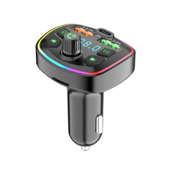 Chargeur 12V pour prise allume-cigare avec transmetteur Bluetooth intégré, ports USB et fonction radio FM