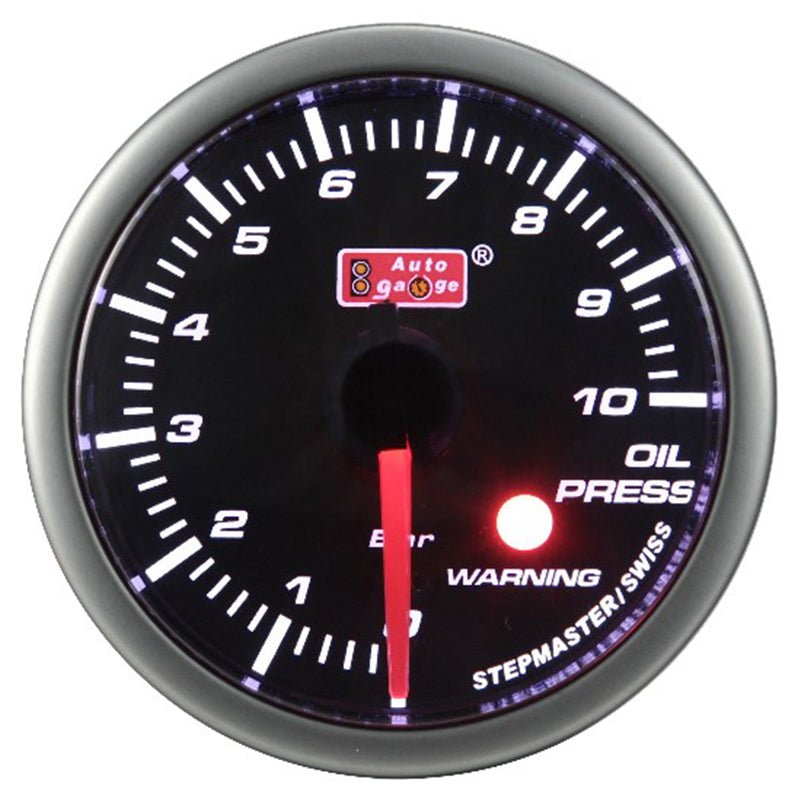 Manomètre de pression d’huile noir 2" Auto Gauge