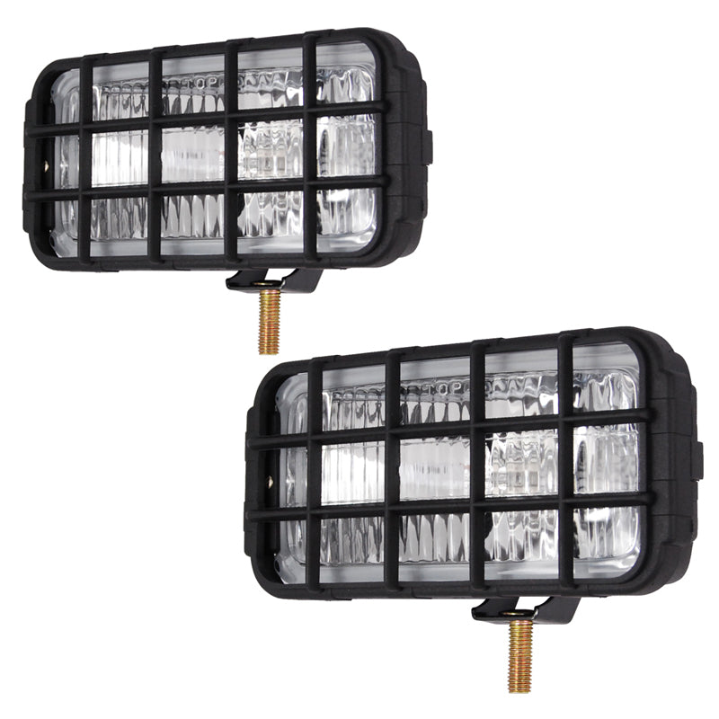 Projecteurs rectangulaires H3 12V 55W avec protection, lot de 2