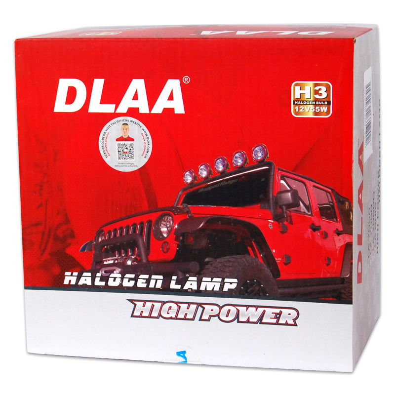 Projecteurs rectangulaires H3 12V 55W avec protection, lot de 2