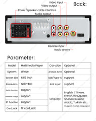 Universel - autoradio 1-DIN 6,86" avec Apple CarPlay et Android Auto – Carmediaeurope.com