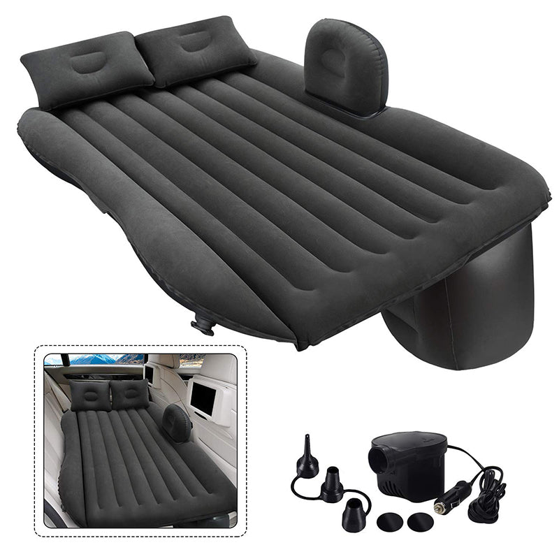 Matelas gonflable de voiture pour banquette arrière avec pompe à air 12V