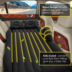 Matelas gonflable de voiture pour banquette arrière avec pompe à air 12V