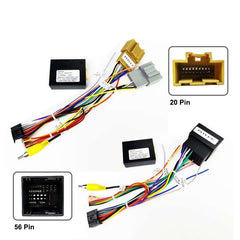 Câble radio pour Opel avec Canbus et caméra d’origine – connecteurs 20 et 56 broches pour autoradios Carmedia24.fr, compatible avec plusieurs modèles Opel.