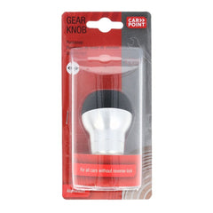 Pommeau de levier de vitesse Carpoint en aluminium et cuir noir, rond 