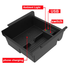 Toyota Chargeur sans fil pour Toyota 4Runner 2010-2021 avec charge rapide 10W et boîte de rangement 