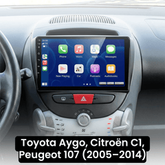 107, C1, Aygo 2005-2014 - Autoradio 10,1" avec Apple CarPlay et Android Auto 
