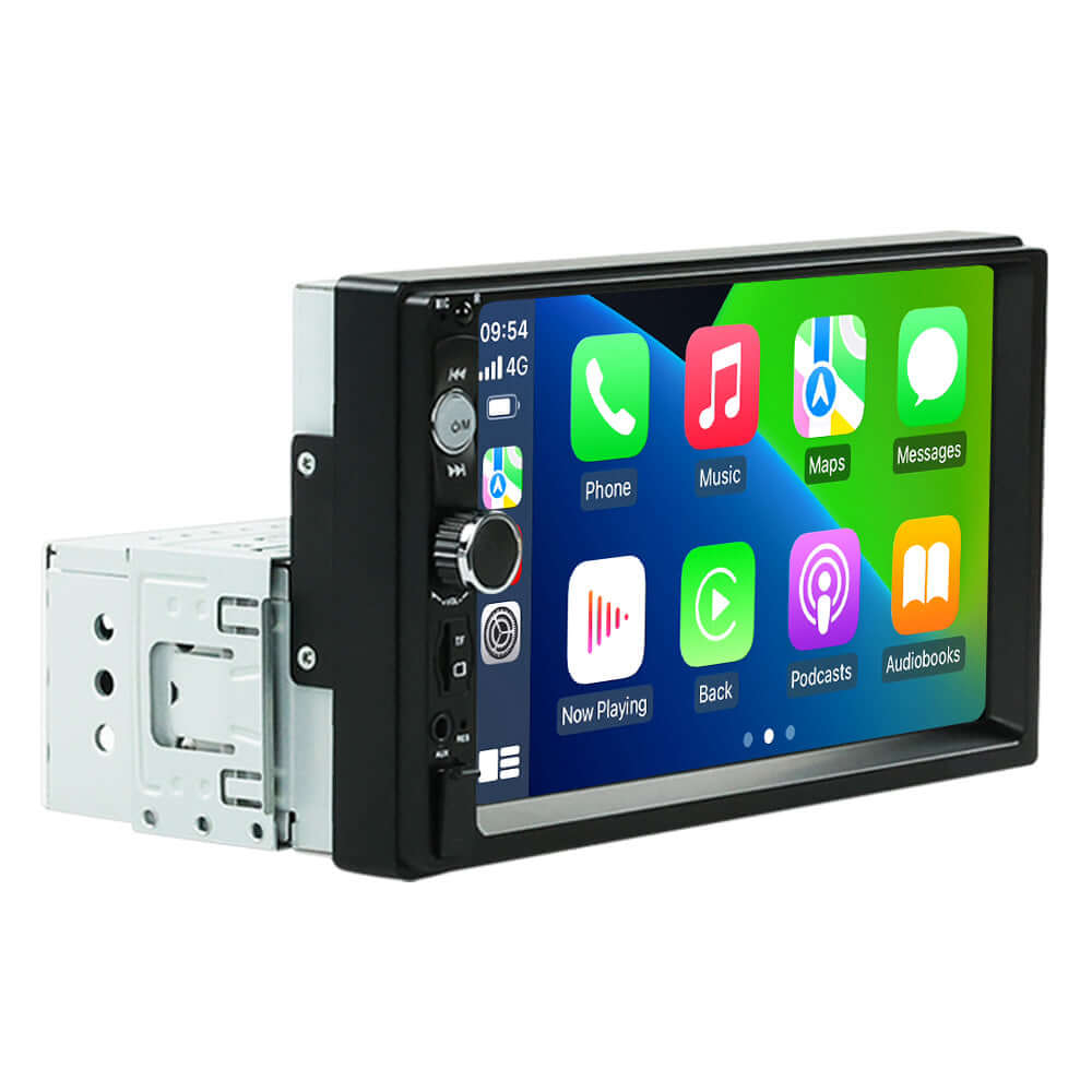 Universel - autoradio 1-DIN 7" avec Apple CarPlay et Android Auto (câble) – Carmediaeurope.com
