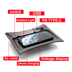 Chargeur sans fil Nissan X-Trail 2014-2021 avec charge rapide 15W 
