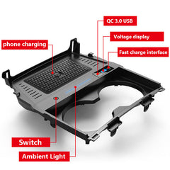 Chargeur sans fil 15W à charge rapide pour Mazda 3 2019-2021 