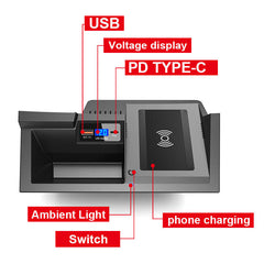 Chargeur sans fil 15W à charge rapide pour Mazda CX-5 2020-2021 