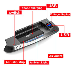 Ford Chargeur sans fil pour téléphone Mustang GT 2016-2021 avec charge rapide 15 W 