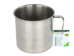 Mug en acier avec anse, idéal pour les voyages et la maison