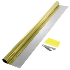 Film solaire pour vitres de voiture or et argent 75x300 cm