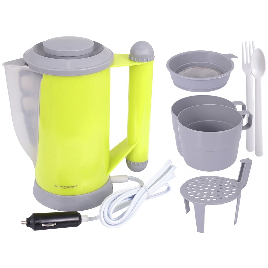 Bouilloire de voiture 0,7 l 12V avec accessoires de CARMOTION