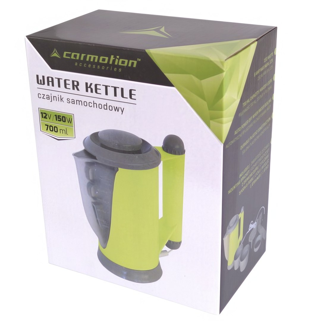 Bouilloire de voiture CARMOTION avec 2 tasses, couverts et passoire