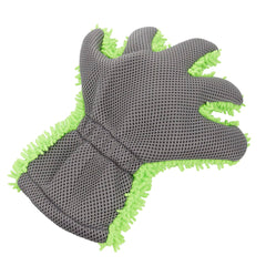 Gant de lavage en microfibre avec doigts chenille et maille