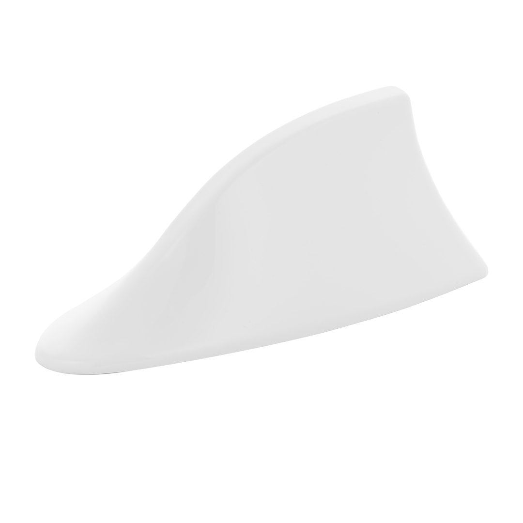 Antenne radio blanche au design aileron de requin avec fixation autocollante
