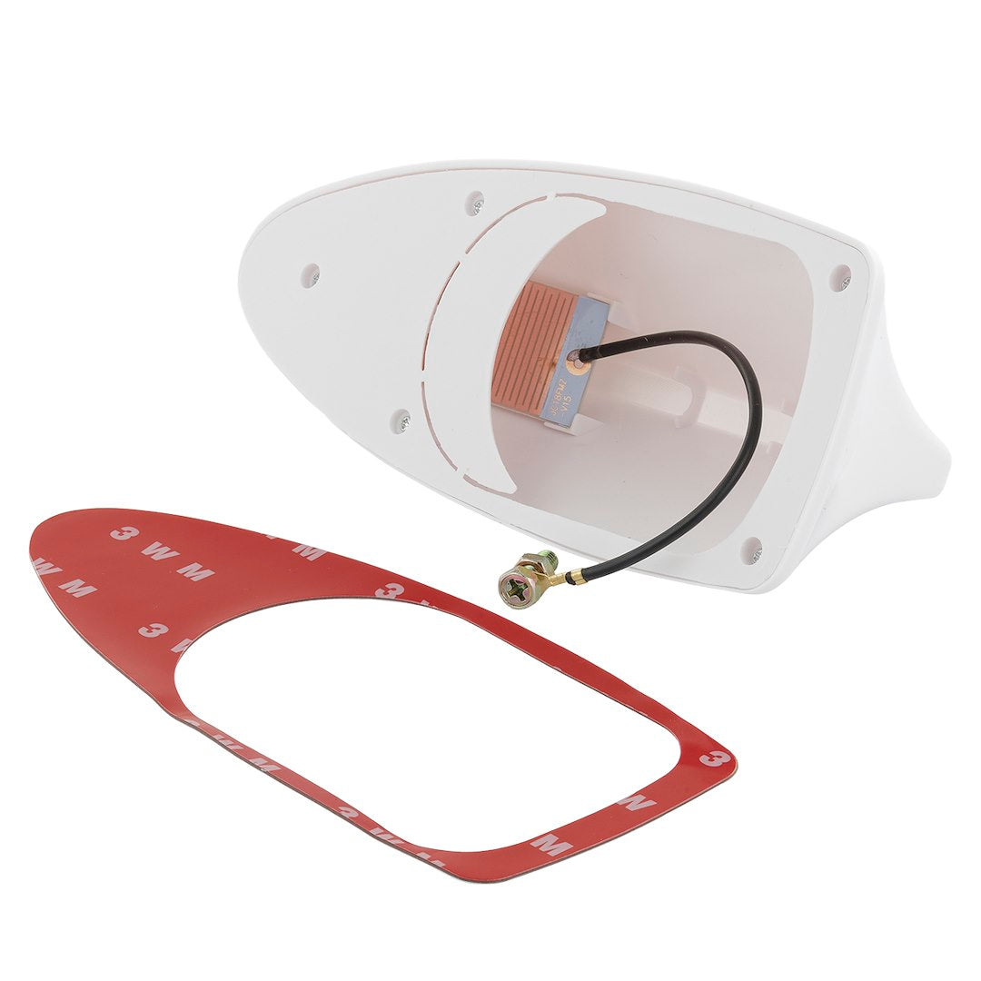 Antenne radio aileron de requin blanche à monter sur le toit de la voiture