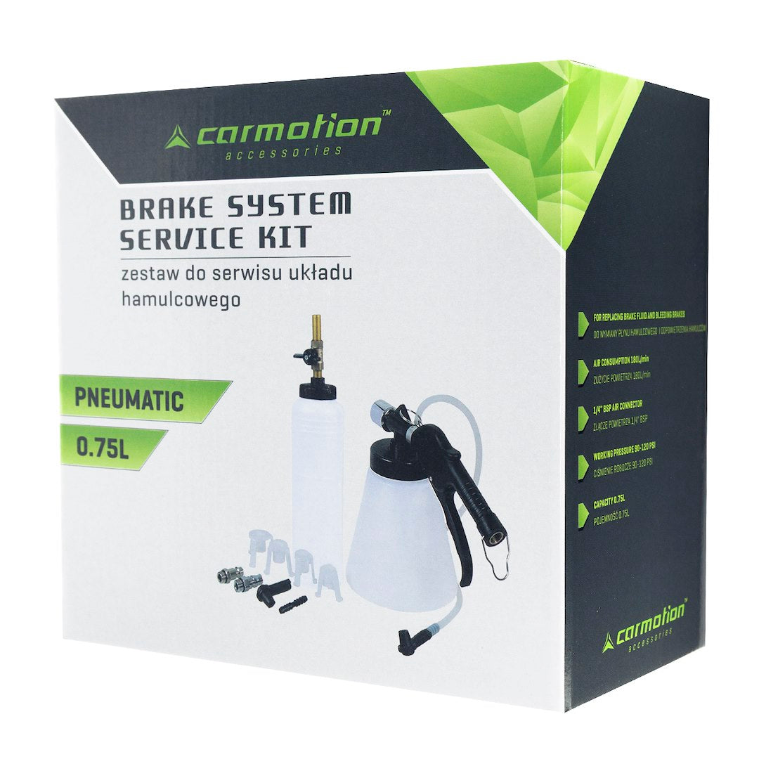 Kit de purge de freins CARMOTION avec adaptateurs et flexible