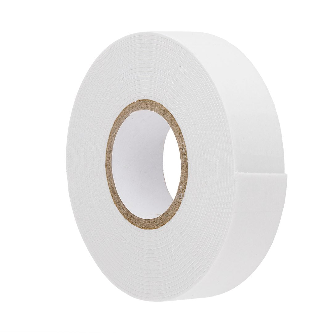 Ruban mousse double face blanc 1 mm x 19 mm x 3 m