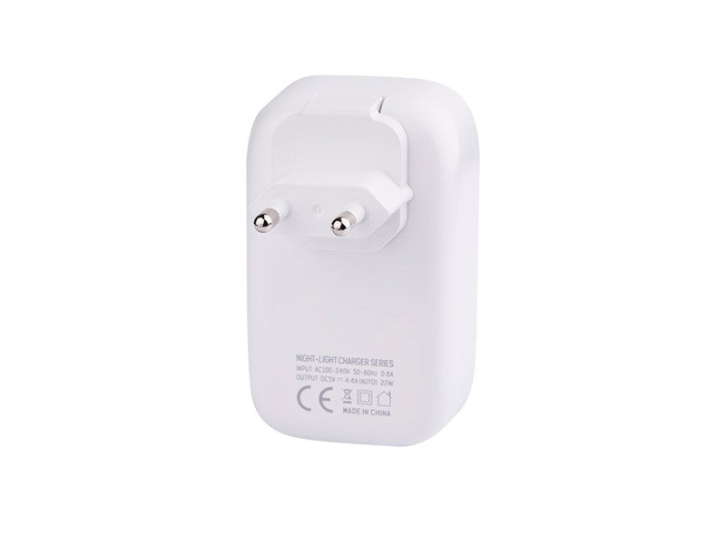 Chargeur de voyage avec 4 ports USB-A et éclairage LED tactile