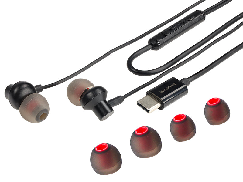 Écouteurs intra-auriculaires filaires WAYME avec câble et USB-C