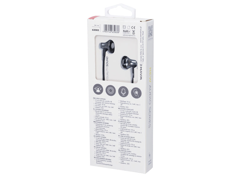 Écouteurs WAYME avec câble de 125 cm et prise audio jack 3,5 mm