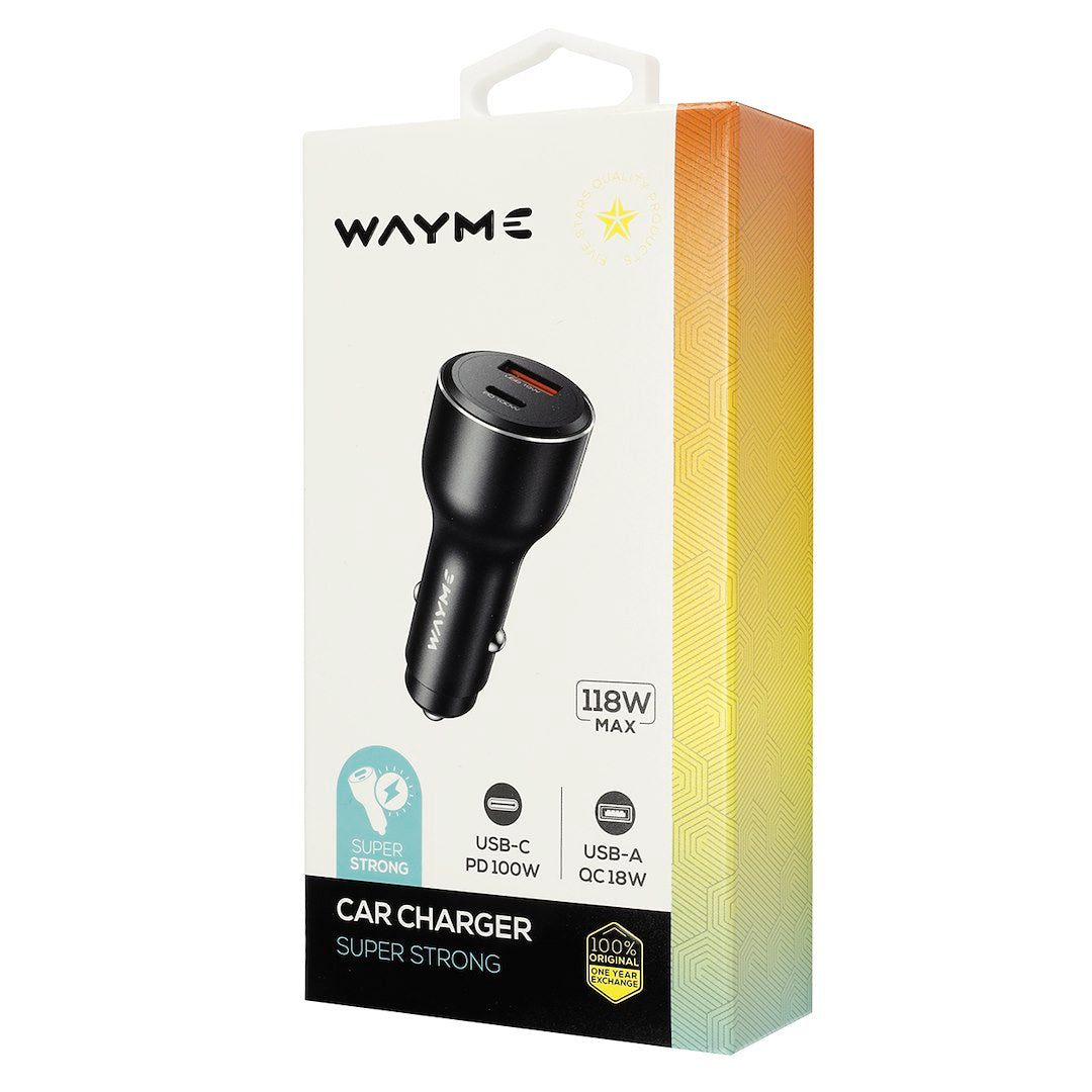 Chargeur de voiture 12/24V avec USB-C Power Delivery et USB-A Quick Charge