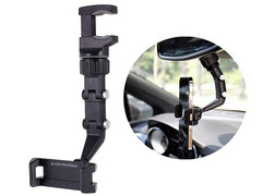 Support de téléphone pour rétroviseur avec tête rotative à 360°