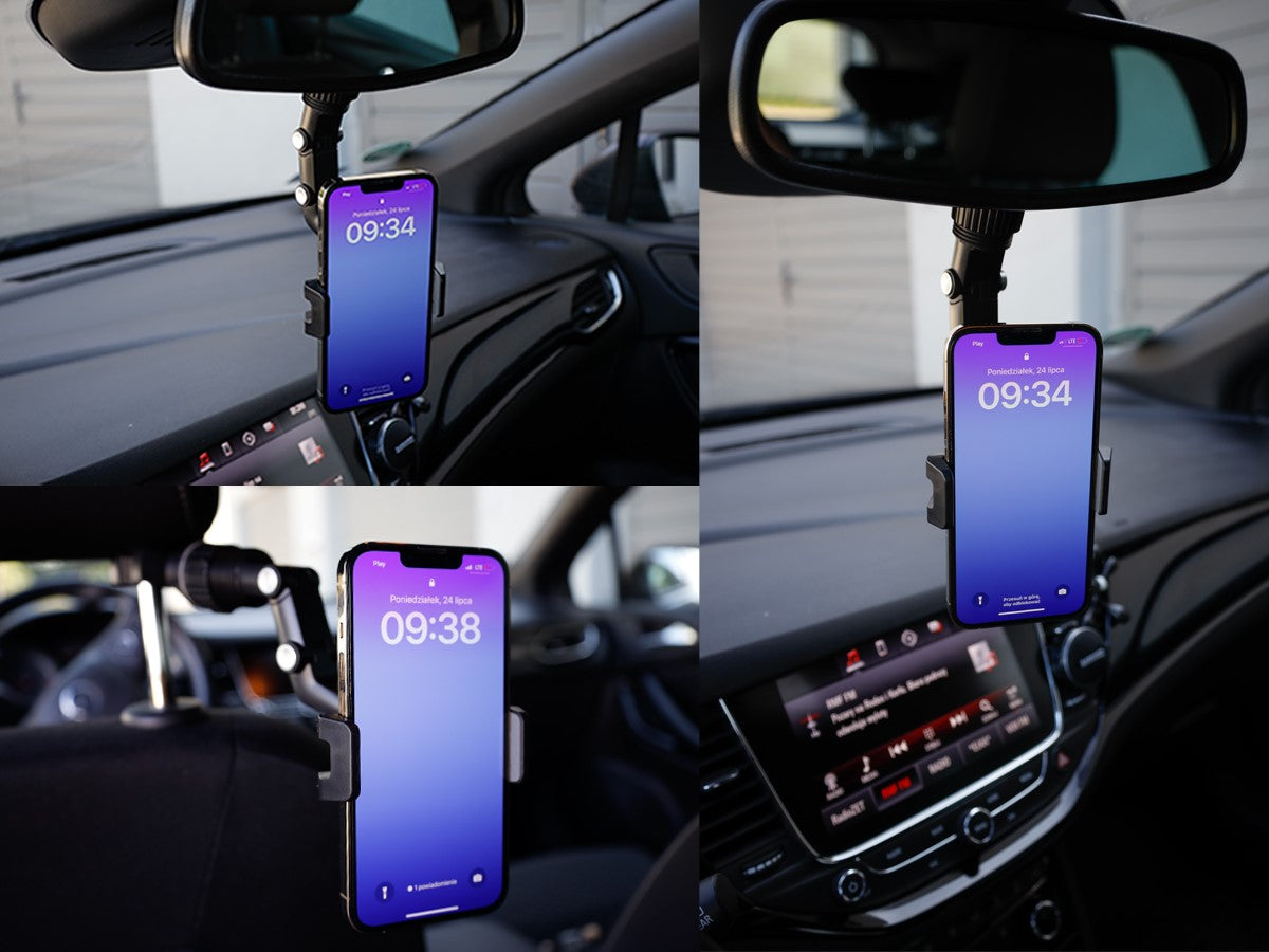 Support de téléphone avec tête pivotante pour l’intérieur de la voiture