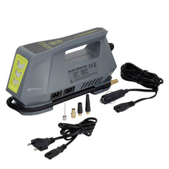 Compresseur d’air 12V et 230V CARMOTION avec manomètre digital et LED