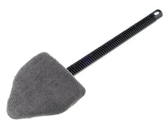 Nettoyeur de vitres en microfibre avec tête triangulaire et manche de 38 cm