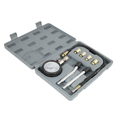 Testeur de compression pour moteur essence avec manomètre et adaptateurs