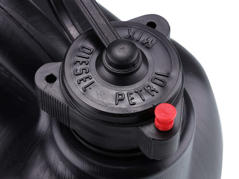 Jerrycan 10 l en plastique noir avec entonnoir inclus
