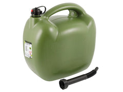 Jerrican ovale de 20 litres kaki avec entonnoir