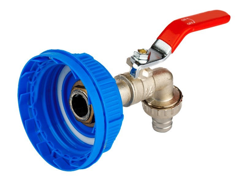 Robinet de vidange en métal avec capuchon rouge 51 mm