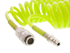 Tuyau spiralé en PU de 15 m avec raccord rapide et embout DN7.2