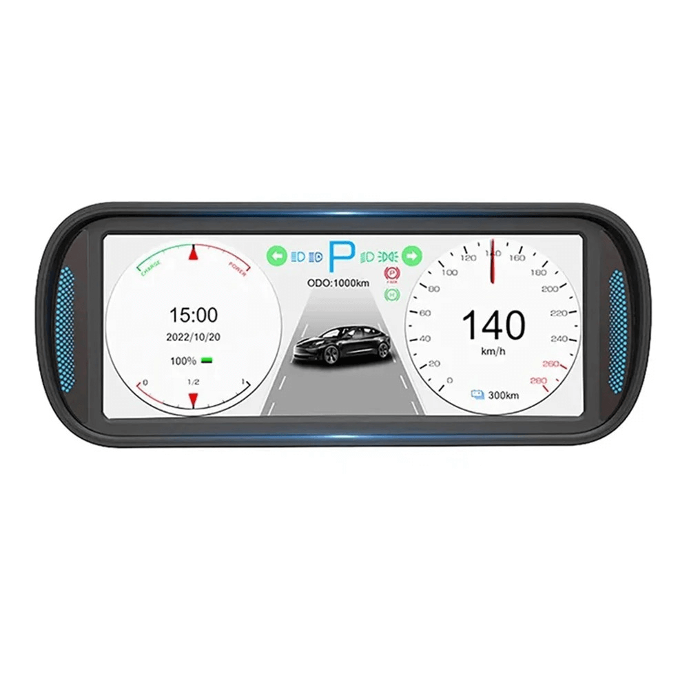 Écran HUD IPS HD 6,8" pour Tesla Model 3/Y – affichage tête haute Plug & Play avec les informations de conduite essentielles directement dans le champ de vision du conducteur.