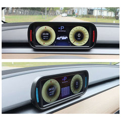 Écran HUD IPS HD 6,8" pour Tesla Model 3/Y – affichage tête haute Plug & Play avec données de conduite et navigation.