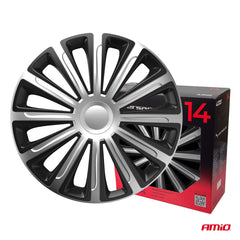 Enjoliveurs Versaco Trend 14 pouces noir et argent