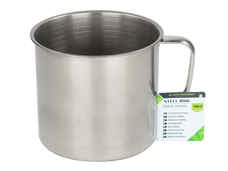 Grand mug en acier avec anse de 1000 ml
