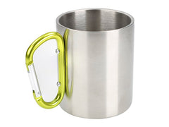 Mug en acier 300 ml avec poignée mousqueton CARMOTION