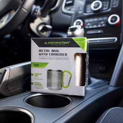 Mug en acier inoxydable avec poignée mousqueton