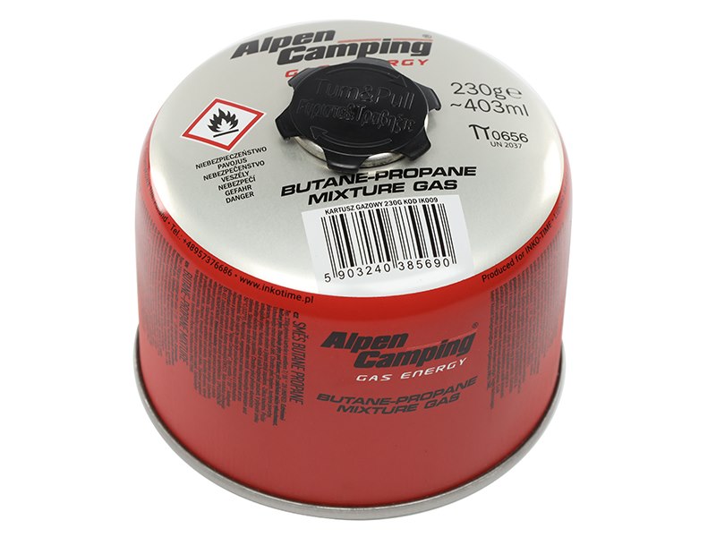 Réchaud de camping 1 feu avec cartouche de gaz 230 g incluse