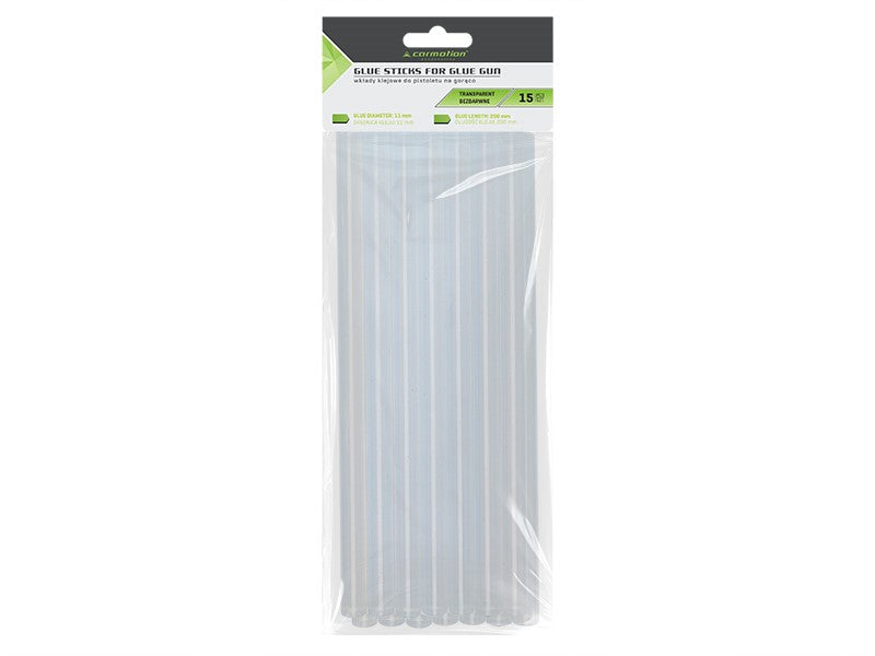 Lot de bâtons de colle thermofusible 11 x 200 mm, 15 pièces