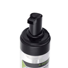 Flacon mousseur transparent de 150 ml avec pompe noire et couvercle